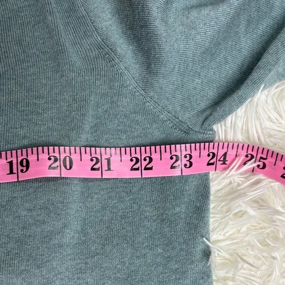 Polo by Ralph Lauren Pima Cotton Men's Teal V-Neck Sweater - Picture 5 of 7